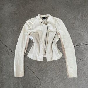 Trouvé Beige Leather Jacket